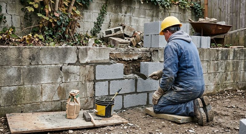 Cinder Block Wall Repair in Jamestown, CO