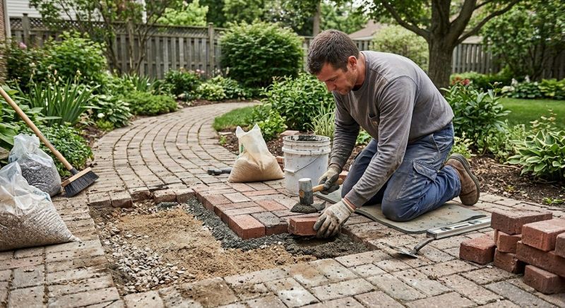 Entryway Brick Repair in Estes Park, CO